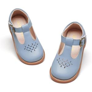 imageGINFIVE Toddler Little Girls Mary Janes Flats Girls Dress Shoes Kids ShoesGg01blue