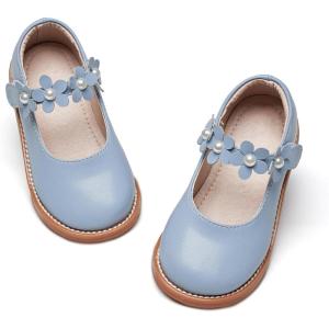 imageGINFIVE Toddler Little Girls Mary Janes Flats Girls Dress Shoes Kids ShoesGg10blue