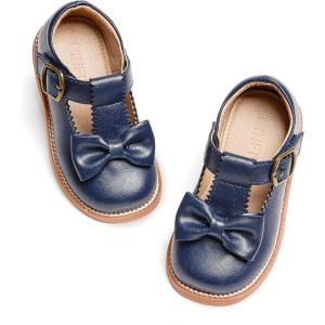 imageGINFIVE Toddler Little Girls Mary Janes Flats Girls Dress Shoes Kids ShoesGn50blue