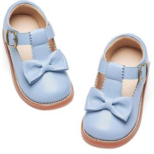 imageGINFIVE Toddler Little Girls Mary Janes Flats Girls Dress Shoes Kids ShoesGn50light Blue