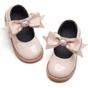 imageGINFIVE Toddler Little Girls Mary Janes Flats Girls Dress Shoes Kids ShoesGn54nude