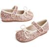 imageGINFIVE Toddler Girls Dress Shoes Little Girls Mary Janes Ballerina Flats Shoes ToddlerGf371pink