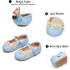imageGINFIVE Toddler Girls Dress Shoes Little Girls Mary Janes Ballerina Flats Shoes ToddlerGf383blue