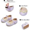 imageGINFIVE Toddler Girls Dress Shoes Little Girls Mary Janes Ballerina Flats Shoes ToddlerGf383purple