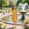 imageGINFIVE Toddler Girls Dress Shoes Little Girls Mary Janes Ballerina Flats Shoes ToddlerGf383yellow