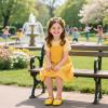 imageGINFIVE Toddler Girls Dress Shoes Little Girls Mary Janes Ballerina Flats Shoes ToddlerGf383yellow