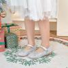 imageGINFIVE Toddler Girls Dress Shoes Little Girls Mary Janes Ballerina Flats Shoes ToddlerGf390silver