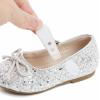 imageGINFIVE Toddler Girls Dress Shoes Little Girls Mary Janes Ballerina Flats Shoes ToddlerGf390silver