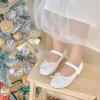 imageGINFIVE Toddler Girls Dress Shoes Little Girls Mary Janes Ballerina Flats Shoes ToddlerGf390white