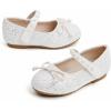 imageGINFIVE Toddler Girls Dress Shoes Little Girls Mary Janes Ballerina Flats Shoes ToddlerGf390white