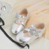 imageGINFIVE Toddler Girls Dress Shoes Little Girls Mary Janes Ballerina Flats Shoes ToddlerGg12silver