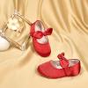 imageGINFIVE Toddler Girls Dress Shoes Little Girls Mary Janes Ballerina Flats Shoes ToddlerGn24red