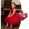imageGINFIVE Toddler Girls Dress Shoes Little Girls Mary Janes Ballerina Flats Shoes ToddlerGn25red