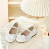 imageGINFIVE Toddler Girls Dress Shoes Little Girls Mary Janes Ballerina Flats Shoes ToddlerGn25white