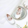 imageGINFIVE Toddler Girls Dress Shoes Little Girls Mary Janes Ballerina Flats Shoes ToddlerGn31white