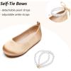 imageGINFIVE Toddler Girls Dress Shoes Little Girls Mary Janes Ballerina Flats Shoes ToddlerGn34  Gold