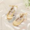 imageGINFIVE Toddler Girls Dress Shoes Little Girls Mary Janes Ballerina Flats Shoes ToddlerGn34  Gold