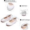imageGINFIVE Toddler Girls Dress Shoes Little Girls Mary Janes Ballerina Flats Shoes ToddlerGn34  White