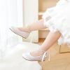 imageGINFIVE Toddler Girls Dress Shoes Little Girls Mary Janes Ballerina Flats Shoes ToddlerGn34  White