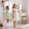 imageGINFIVE Toddler Girls Dress Shoes Little Girls Mary Janes Ballerina Flats Shoes ToddlerGn34  White