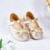 imageGINFIVE Toddler Girls Dress Shoes Mary Janes Ballerina Flats for Girls Shoes ToddlerGf22 Gold