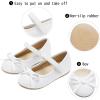 imageGINFIVE Toddler Girls Dress Shoes Mary Janes Ballerina Flats for Girls Shoes ToddlerGf22 White