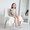 imageGINFIVE Toddler Girls Dress Shoes Mary Janes Ballerina Flats for Girls Shoes ToddlerGf381silve