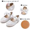 imageGINFIVE Toddler Girls Dress Shoes Mary Janes Ballerina Flats for Girls Shoes ToddlerGf381silve