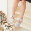 imageGINFIVE Toddler Girls Dress Shoes Mary Janes Ballerina Flats for Girls Shoes ToddlerGf381silve