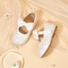 imageGINFIVE Toddler Girls Dress Shoes Mary Janes Ballerina Flats for Girls Shoes ToddlerGf381white