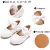 imageGINFIVE Toddler Girls Dress Shoes Mary Janes Ballerina Flats for Girls Shoes ToddlerGf381white