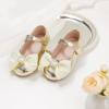 imageGINFIVE Toddler Girls Dress Shoes Mary Janes Ballerina Flats for Girls Shoes ToddlerGf389gold