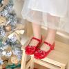 imageGINFIVE Toddler Girls Dress Shoes Mary Janes Ballerina Flats for Girls Shoes ToddlerGf389red