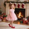 imageGINFIVE Toddler Girls Dress Shoes Mary Janes Ballerina Flats for Girls Shoes ToddlerGf389red