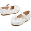 imageGINFIVE Toddler Girls Dress Shoes Mary Janes Ballerina Flats for Girls Shoes ToddlerGf389white