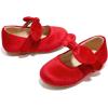 imageGINFIVE Toddler Girls Dress Shoes Mary Janes Ballerina Flats for Girls Shoes ToddlerGf93  Red