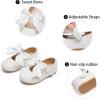 imageGINFIVE Toddler Girls Dress Shoes Mary Janes Ballerina Flats for Girls Shoes ToddlerGg14white