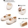 imageGINFIVE Toddler Girls Dress Shoes Mary Janes Ballerina Flats for Girls Shoes ToddlerGn22apricot