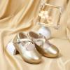 imageGINFIVE Toddler Girls Dress Shoes Mary Janes Ballerina Flats for Girls Shoes ToddlerGn22gold