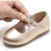 imageGINFIVE Toddler Girls Dress Shoes Mary Janes Ballerina Flats for Girls Shoes ToddlerGn22gold