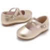 imageGINFIVE Toddler Girls Dress Shoes Mary Janes Ballerina Flats for Girls Shoes ToddlerGn22gold