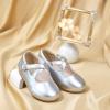 imageGINFIVE Toddler Girls Dress Shoes Mary Janes Ballerina Flats for Girls Shoes ToddlerGn22silver