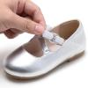 imageGINFIVE Toddler Girls Dress Shoes Mary Janes Ballerina Flats for Girls Shoes ToddlerGn22silver