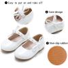 imageGINFIVE Toddler Girls Dress Shoes Mary Janes Ballerina Flats for Girls Shoes ToddlerGn27white
