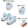 imageGINFIVE Toddler Girls Dress Shoes Mary Janes Ballerina Flats for Girls Shoes ToddlerGn32blue