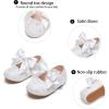 imageGINFIVE Toddler Girls Dress Shoes Mary Janes Ballerina Flats for Girls Shoes ToddlerGn32white