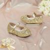 imageGINFIVE Toddler Girls Dress Shoes Mary Janes Ballerina Flats for Girls Shoes ToddlerGn33gold