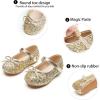 imageGINFIVE Toddler Girls Dress Shoes Mary Janes Ballerina Flats for Girls Shoes ToddlerGn33gold