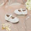 imageGINFIVE Toddler Girls Dress Shoes Mary Janes Ballerina Flats for Girls Shoes ToddlerGn33white