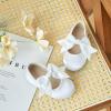 imageGINFIVE Toddler Girls Dress Shoes Mary Janes Ballerina Flats for Girls Shoes ToddlerGn37white